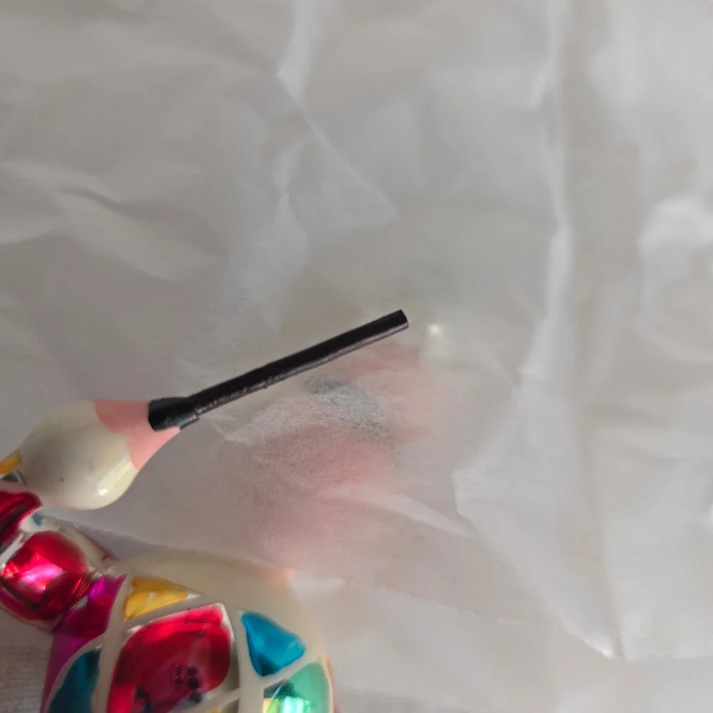 Vintage De Carlini Italian Blown Glass Harlequin Jester Christmas Ornament READ